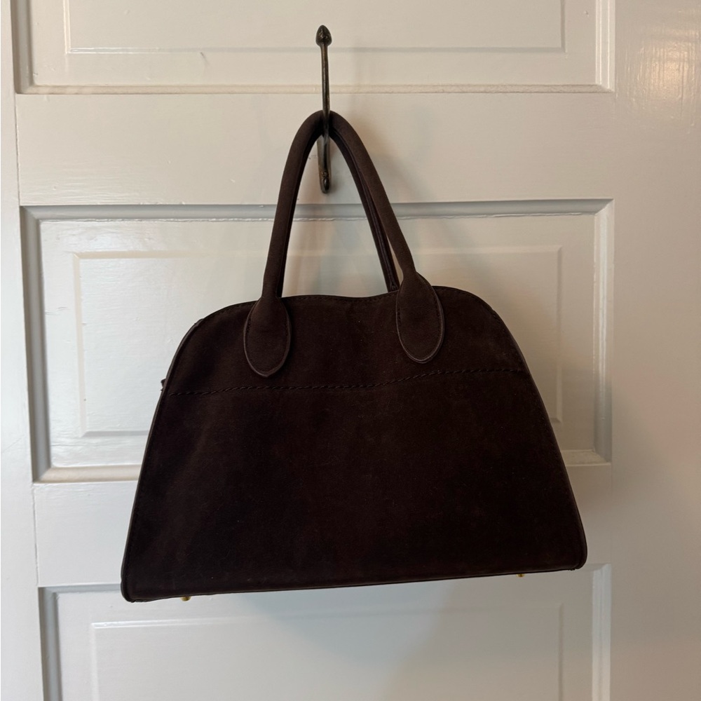 Elegant Brown Suede Handbag